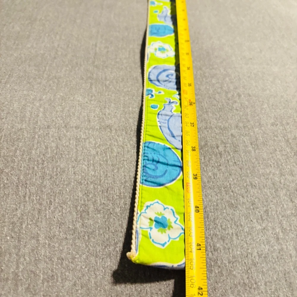 Lilly Pulitzer Blue and Green Canvas Belt 100%Cotton